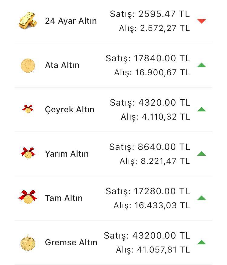 Konya’da altın fiyatları ve güncel döviz kurları I 16 Temmuz 2024 10